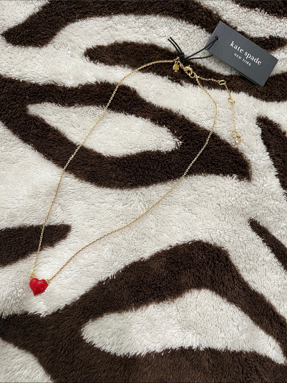 NEW! Kate Spade New York Amour Heart Enamel Pendant Necklace - Picture 3 of 5